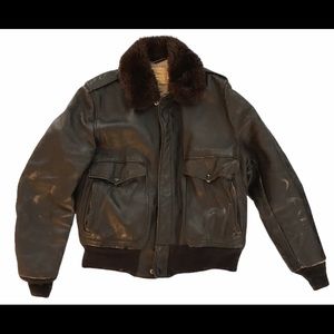 VINTAGE 70s Schott A-2 Leather Flight Jacket Sz 40